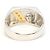 Autre Marque Ehering aus Platin und Gelbgold mit Diamant - Ansicht 4