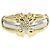 Autre Marque Anello fede in oro giallo 18K e platino con diamanti