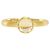 Autre Marque Anello a fascia in oro giallo 18K con quarzo