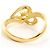 Autre Marque Ehering aus 18K Gelbgold mit Diamant - Ansicht 3