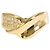 Autre Marque Anello fede in oro giallo 18K e diamanti