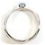 Autre Marque Platin-Bandring mit Aquamarin und Diamant - Ansicht 2