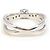 Autre Marque Platin-Bandring mit Aquamarin und Diamant - Ansicht 3