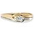 Autre Marque 18K Yellow Gold and Platinum Band Ring with Diamond