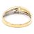 Autre Marque 18K Yellow Gold and Platinum Band Ring with Diamond - view 3