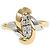 Autre Marque Ehering aus 18K Gelbgold und Platin mit Diamant