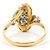 Autre Marque Ehering aus 18K Gelbgold und Platin mit Diamant - Ansicht 3