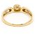 Autre Marque Ehering aus 18K Gelbgold und Platin mit Diamant - Ansicht 3