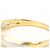 Autre Marque Ehering aus 18K Gelbgold und Platin mit Diamant - Ansicht 4