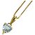 Autre Marque Collana in oro giallo 18K con acquamarina
