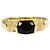 Autre Marque Anello a fascia elegante in oro giallo 18K con onice e diamante