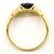 Autre Marque Anello a fascia elegante in oro giallo 18K con onice e diamante - vista 2