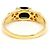 Autre Marque Anello a fascia elegante in oro giallo 18K con onice e diamante - vista 3