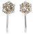Autre Marque Orecchini a clip in oro bianco 18K con diamanti brown