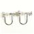 Autre Marque Orecchini a clip in oro bianco 18K con diamanti brown - vista 2