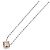 Autre Marque Collana elegante in oro bianco 18K con diamante brown