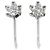 Autre Marque Orecchini a clip in platino PT900 con diamanti