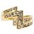 Autre Marque Anillo banda de oro amarillo 18K con diamante marrón