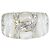 Autre Marque Anello fede elegante in oro bianco 18K con diamante e conchiglia