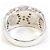 Autre Marque Anello fede elegante in oro bianco 18K con diamante e conchiglia - vista 4