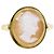 Autre Marque Anillo banda de oro amarillo 18K con camafeo de concha