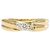 Autre Marque Anello fede in oro giallo 18K e diamanti