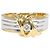 Autre Marque Anello fede in platino e oro giallo