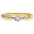 Autre Marque Anello fede in oro giallo 18K e platino con diamante