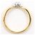 Autre Marque Anello fede in oro giallo 18K e platino con diamante - vista 2