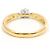 Autre Marque Anello fede in oro giallo 18K e platino con diamante - vista 3