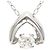 Autre Marque Platinhalskette mit Diamantanhänger