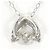 Autre Marque Platinhalskette mit Diamantanhänger - Ansicht 3