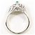 Autre Marque PT900 Platin-Bandring mit Diamant und Smaragd - Ansicht 2