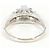Autre Marque PT900 Platin-Bandring mit Diamant und Smaragd - Ansicht 3