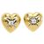 Autre Marque Eleganti orecchini a lobo in oro giallo 18K e diamanti