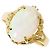 Autre Marque Ringband aus 18K Gelbgold mit Opal