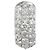 Autre Marque Gebrauchte PT900 Platin-Creolen mit Diamant
