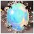 Autre Marque Platinbandring mit Opal und Diamant - Ansicht 2