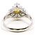 Autre Marque PT900 Platin-Bandring mit Katzenauge und Diamant - Ansicht 4