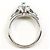 Autre Marque Platin-Bandring mit Smaragd und Diamant - Ansicht 2