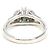 Autre Marque Platin-Bandring mit Smaragd und Diamant - Ansicht 3