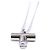 Bulgari Collana Bvlgari Croce Latina in Oro Bianco - vista 4