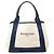Balenciaga Cabas Tote S in tela bianca e blu navy