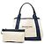 Balenciaga Cabas Tote S in tela bianca e blu navy - vista 7