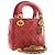Dior Mini Lady Dior Supple in pelle d'agnello Cannage rossa borchiata - vista 11