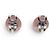 ORECCHINI CHANEL ROTONDI LOGO CC 2005 RESINA ROSA ROUND EARRINGS - vista 3