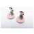 ORECCHINI CHANEL ROTONDI LOGO CC 2005 RESINA ROSA ROUND EARRINGS - vista 4