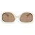 Jacquemus Sonnenbrille Creme Acetat mit braunen Gläsern