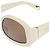 Jacquemus Sonnenbrille Creme Acetat mit braunen Gläsern - Ansicht 4