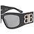 Balenciaga Rectangular Acetate Sunglasses Grey - view 4
